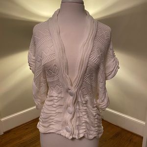 Flattering pretty angel half button cardigan